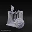 Axe-Crowned Shield-Leaned Tribal Weapon Rack