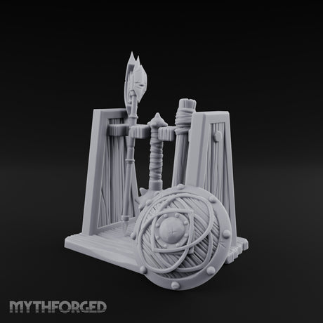 Axe-Crowned Shield-Leaned Tribal Weapon Rack Miniature for Dungeons and Dragons, Pathfinder or other TTRPGs