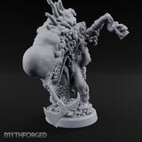 Axe Dangling Cauldron Hoisting Deep One Miniature for Dungeons and Dragons, Pathfinder or other TTRPGs