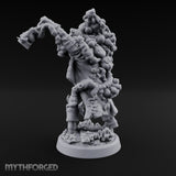 Axe Dangling Cauldron Hoisting Deep One Miniature for Dungeons and Dragons, Pathfinder or other TTRPGs