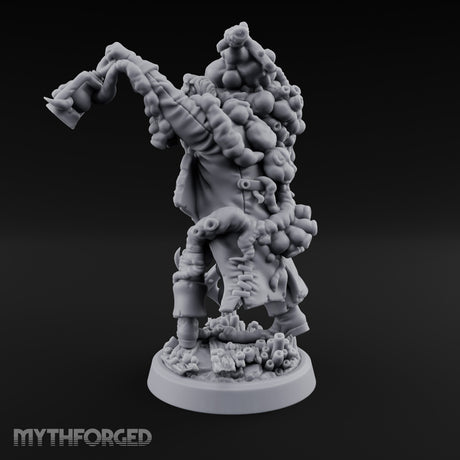 Axe Dangling Cauldron Hoisting Deep One Miniature for Dungeons and Dragons, Pathfinder or other TTRPGs