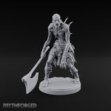 Axe Dragging Snarling Ghoul Marauder Miniature for Dungeons and Dragons, Pathfinder or other TTRPGs