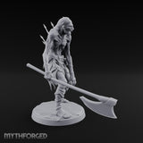 Axe Dragging Snarling Ghoul Marauder Miniature for Dungeons and Dragons, Pathfinder or other TTRPGs