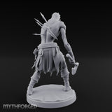 Axe Dragging Snarling Ghoul Marauder Miniature for Dungeons and Dragons, Pathfinder or other TTRPGs