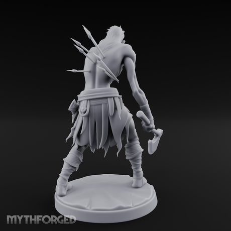 Axe Dragging Snarling Ghoul Marauder Miniature for Dungeons and Dragons, Pathfinder or other TTRPGs
