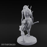 Axe Dragging Snarling Ghoul Marauder Miniature for Dungeons and Dragons, Pathfinder or other TTRPGs