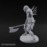 Axe Dragging Snarling Ghoul Marauder Miniature for Dungeons and Dragons, Pathfinder or other TTRPGs