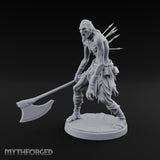 Axe Dragging Snarling Ghoul Marauder Miniature for Dungeons and Dragons, Pathfinder or other TTRPGs