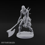Axe Dragging Snarling Ghoul Marauder Miniature for Dungeons and Dragons, Pathfinder or other TTRPGs