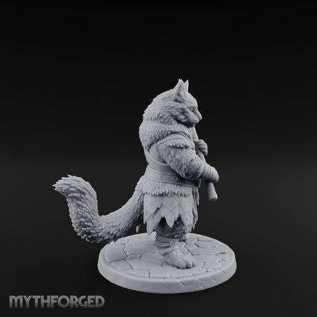 Axe Gripping Tabaxi Barbarian Miniature for Dungeons and Dragons, Pathfinder or other TTRPGs