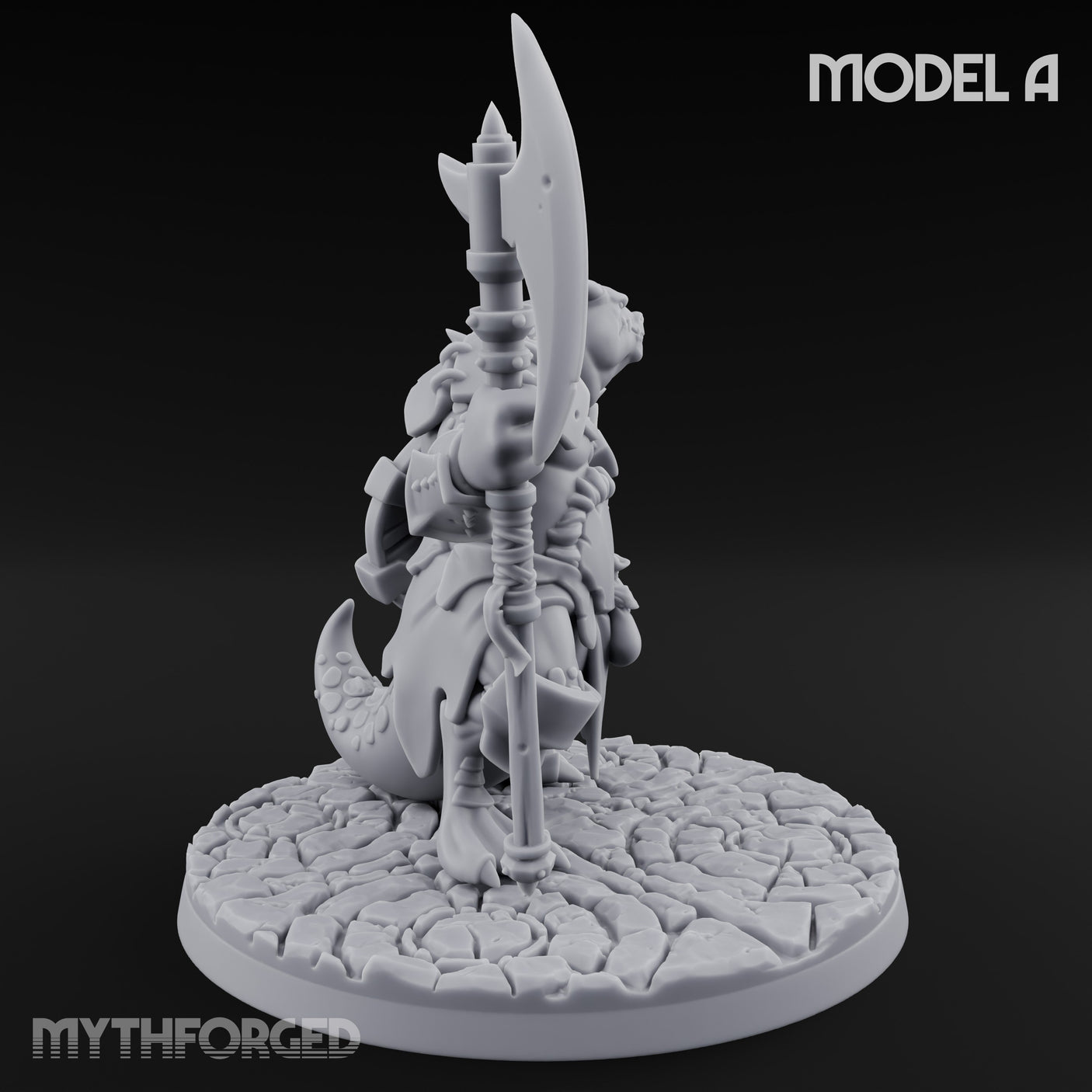 Axe Hauling Kobold Brute A Miniature for Dungeons and Dragons, Pathfinder or other TTRPGs