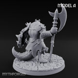 Axe Hauling Kobold Brute A Miniature for Dungeons and Dragons, Pathfinder or other TTRPGs