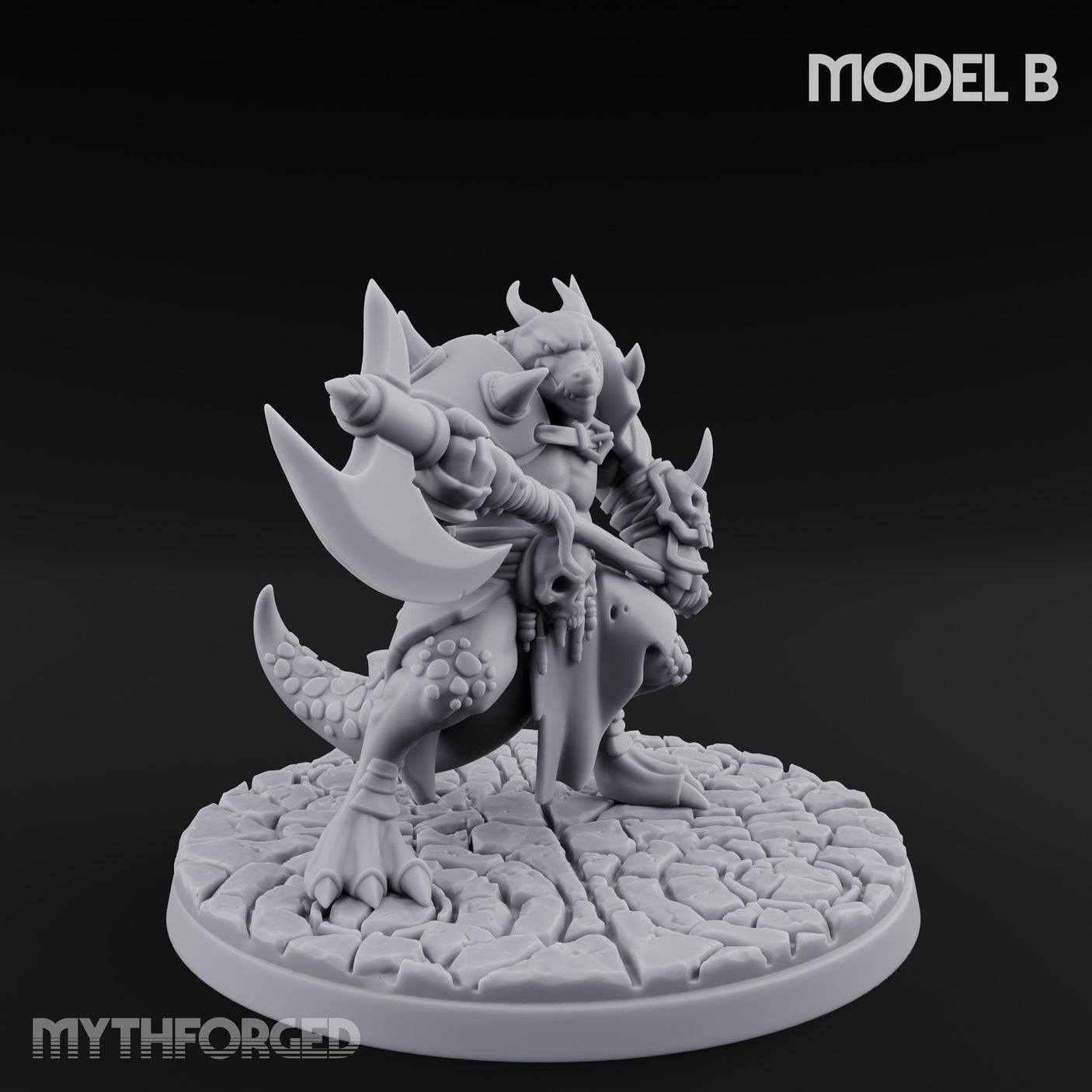Axe Hauling Kobold Brute B Miniature for Dungeons and Dragons, Pathfinder or other TTRPGs