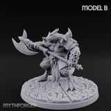 Axe Hauling Kobold Brute B Miniature for Dungeons and Dragons, Pathfinder or other TTRPGs