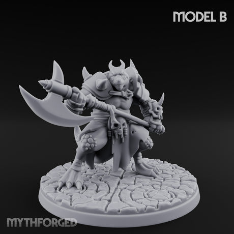 Axe Hauling Kobold Brute B Miniature for Dungeons and Dragons, Pathfinder or other TTRPGs
