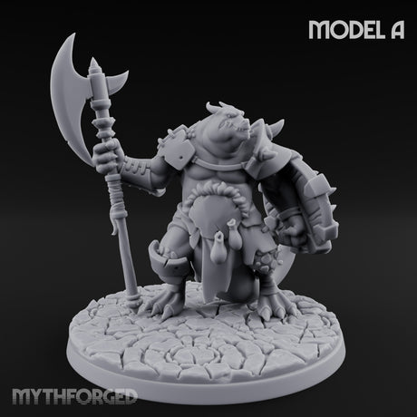 Axe Hauling Kobold Brutes Miniature for Dungeons and Dragons, Pathfinder or other TTRPGs