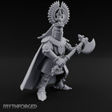 Axe Held Across Human Duke Miniature for Dungeons and Dragons, Pathfinder or other TTRPGs