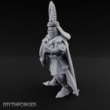 Axe Held Across Human Duke Miniature for Dungeons and Dragons, Pathfinder or other TTRPGs
