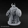 Axe Lowered Shield Bearing Dwarf Warlord Miniature for Dungeons and Dragons, Pathfinder or other TTRPGs