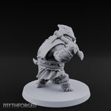 Axe Overhead Swinging Ursine Barbarian Miniature for Dungeons and Dragons, Pathfinder or other TTRPGs