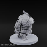 Axe Overhead Swinging Ursine Barbarian Miniature for Dungeons and Dragons, Pathfinder or other TTRPGs
