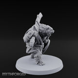 Axe Overhead Swinging Ursine Barbarian Miniature for Dungeons and Dragons, Pathfinder or other TTRPGs
