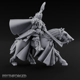 Axe Raised High Human King on Horseback Miniature for Dungeons and Dragons, Pathfinder or other TTRPGs