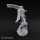 Axe Raised Striding Human Huntmaster Miniature for Dungeons and Dragons, Pathfinder or other TTRPGs