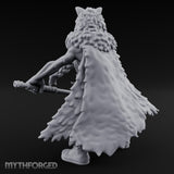 Axe Resting Braided Beard Druid Miniature for Dungeons and Dragons, Pathfinder or other TTRPGs