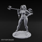 Axe Resting Confidently Human Warrior Miniature for Dungeons and Dragons, Pathfinder or other TTRPGs
