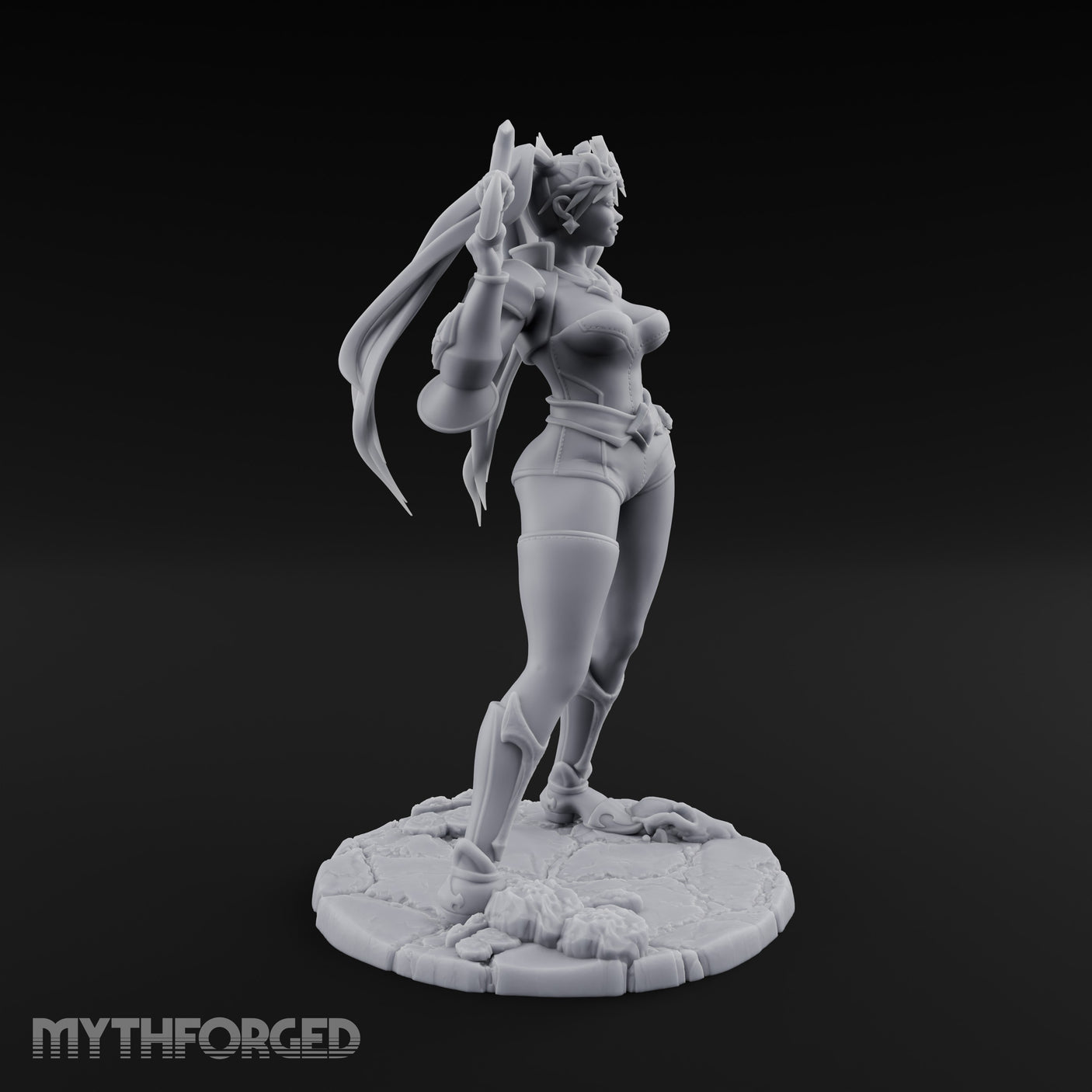 Axe Resting Confidently Human Warrior Miniature for Dungeons and Dragons, Pathfinder or other TTRPGs