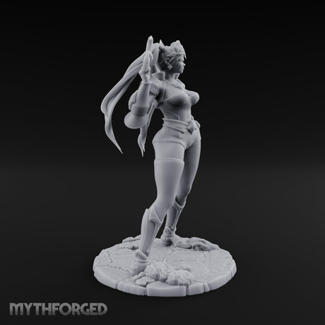 Axe Resting Confidently Human Warrior Miniature for Dungeons and Dragons, Pathfinder or other TTRPGs