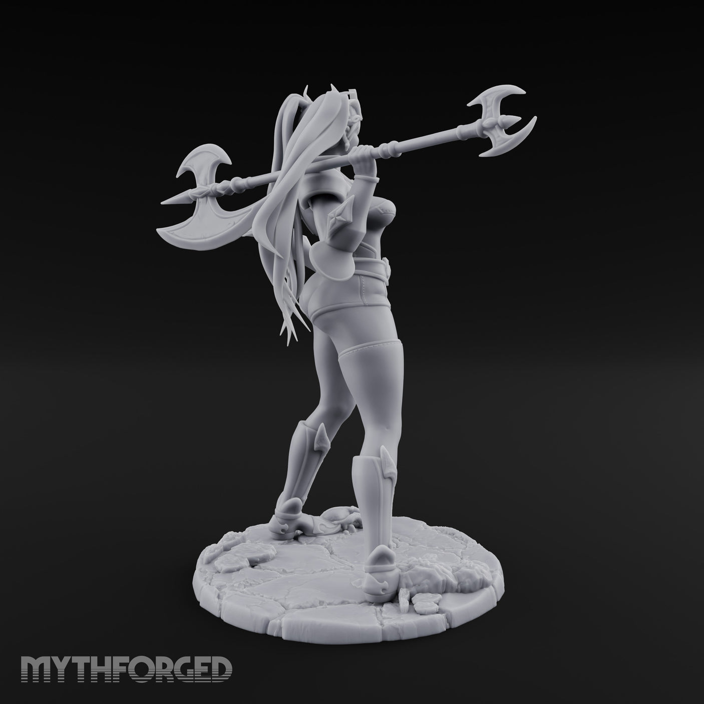 Axe Resting Confidently Human Warrior Miniature for Dungeons and Dragons, Pathfinder or other TTRPGs