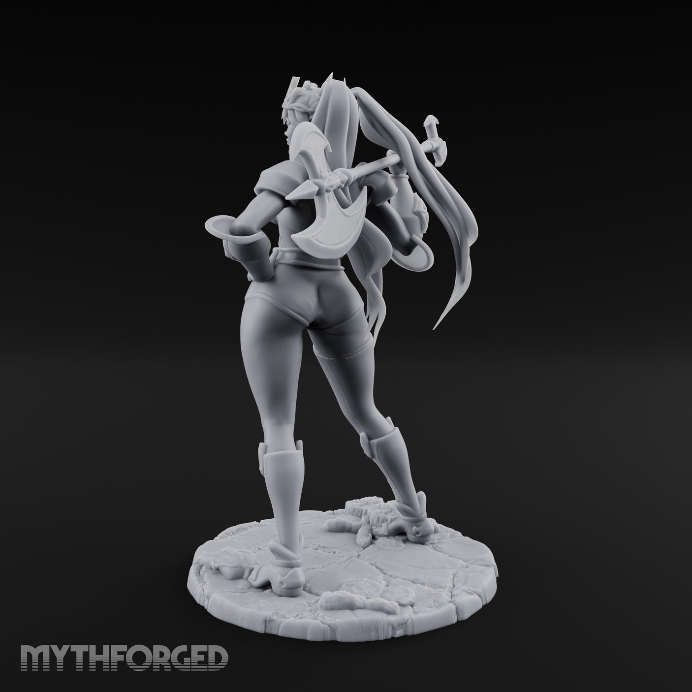 Axe Resting Confidently Human Warrior Miniature for Dungeons and Dragons, Pathfinder or other TTRPGs