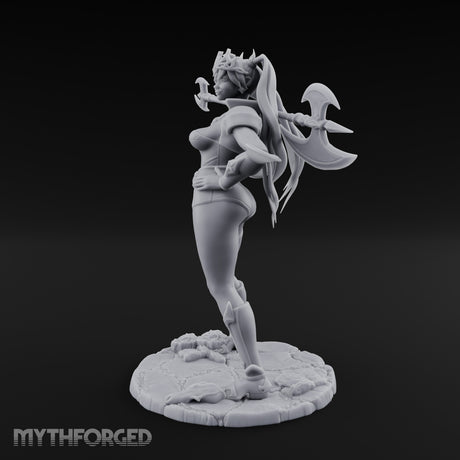 Axe Resting Confidently Human Warrior Miniature for Dungeons and Dragons, Pathfinder or other TTRPGs