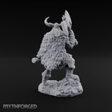 Axe Shouldered Knee Raised Human Viking Miniature for Dungeons and Dragons, Pathfinder or other TTRPGs
