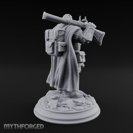 Axe Shouldering Dwarf Warrior Miniature for Dungeons and Dragons, Pathfinder or other TTRPGs