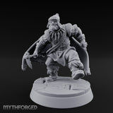Axe Swinging Climber Miniature for Dungeons and Dragons, Pathfinder or other TTRPGs