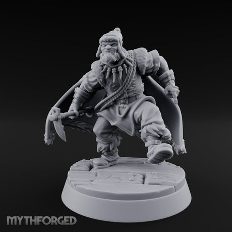 Axe Swinging Climber Miniature for Dungeons and Dragons, Pathfinder or other TTRPGs