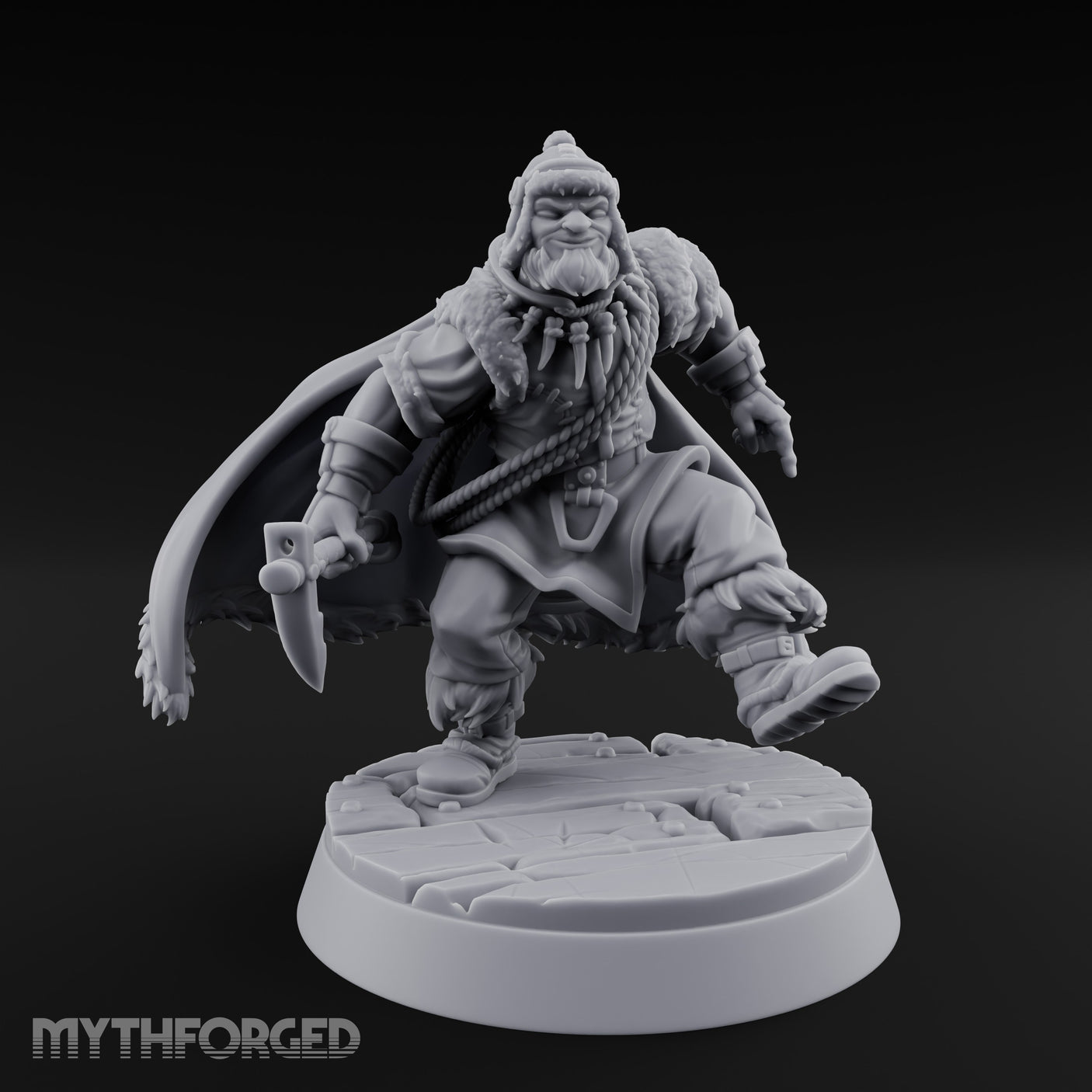Axe Swinging Climber Miniature for Dungeons and Dragons, Pathfinder or other TTRPGs