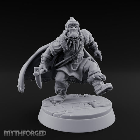 Axe Swinging Climber Miniature for Dungeons and Dragons, Pathfinder or other TTRPGs