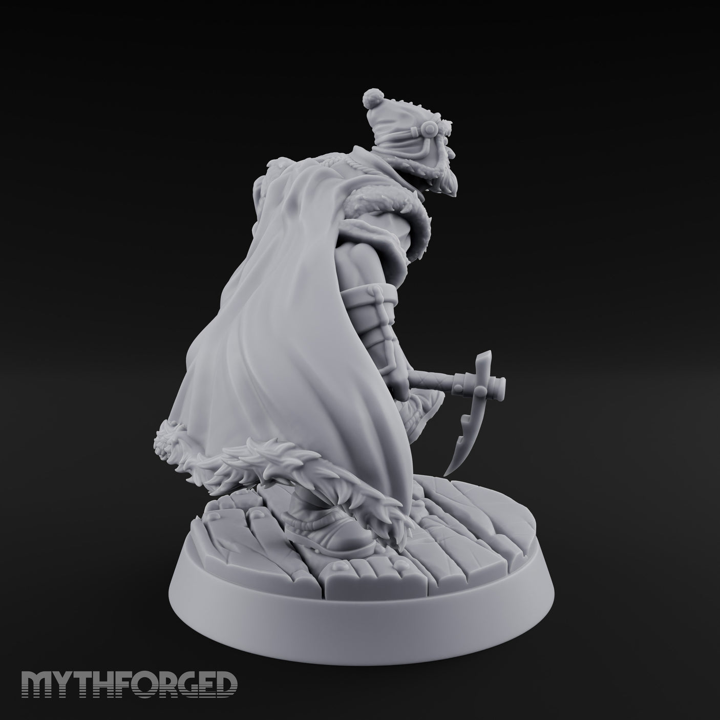 Axe Swinging Climber Miniature for Dungeons and Dragons, Pathfinder or other TTRPGs