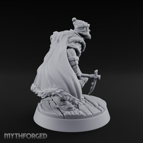 Axe Swinging Climber Miniature for Dungeons and Dragons, Pathfinder or other TTRPGs