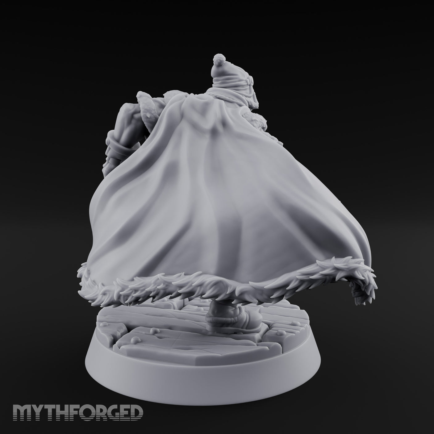 Axe Swinging Climber Miniature for Dungeons and Dragons, Pathfinder or other TTRPGs