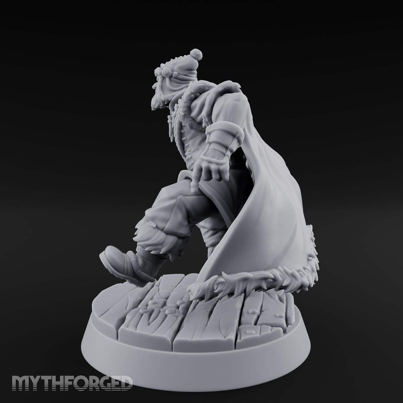 Axe Swinging Climber Miniature for Dungeons and Dragons, Pathfinder or other TTRPGs
