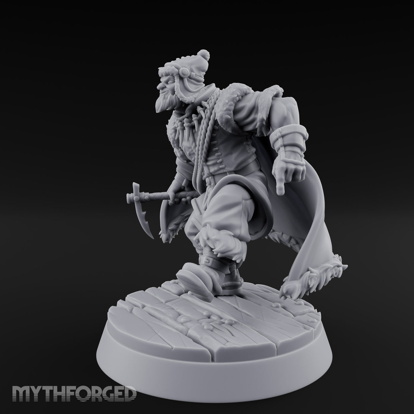Axe Swinging Climber Miniature for Dungeons and Dragons, Pathfinder or other TTRPGs