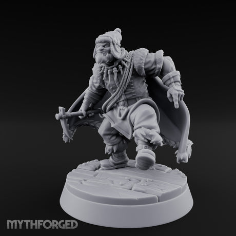 Axe Swinging Climber Miniature for Dungeons and Dragons, Pathfinder or other TTRPGs
