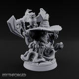 Axe Swinging Familiar Perching Gnome Warlock Miniature for Dungeons and Dragons, Pathfinder or other TTRPGs