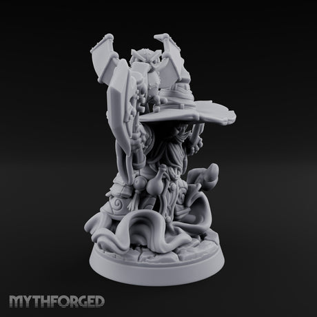 Axe Swinging Familiar Perching Gnome Warlock Miniature for Dungeons and Dragons, Pathfinder or other TTRPGs