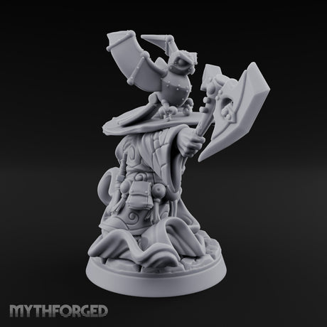 Axe Swinging Familiar Perching Gnome Warlock Miniature for Dungeons and Dragons, Pathfinder or other TTRPGs